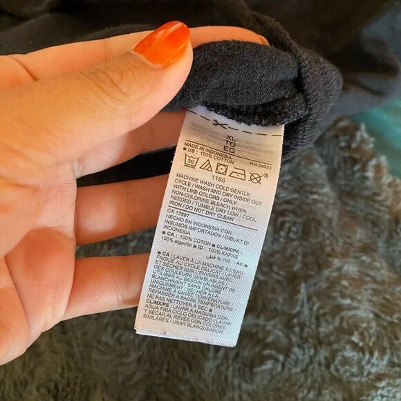 Old Navy Black Cotton Wrap Top Short Sleeve Size XL - Picture 8 of 8